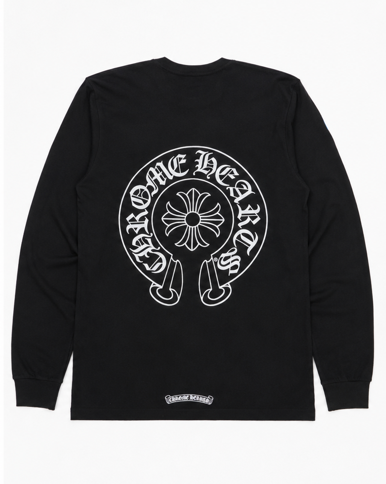 CH Multi-Color Horseshoe Long Sleeve Black back