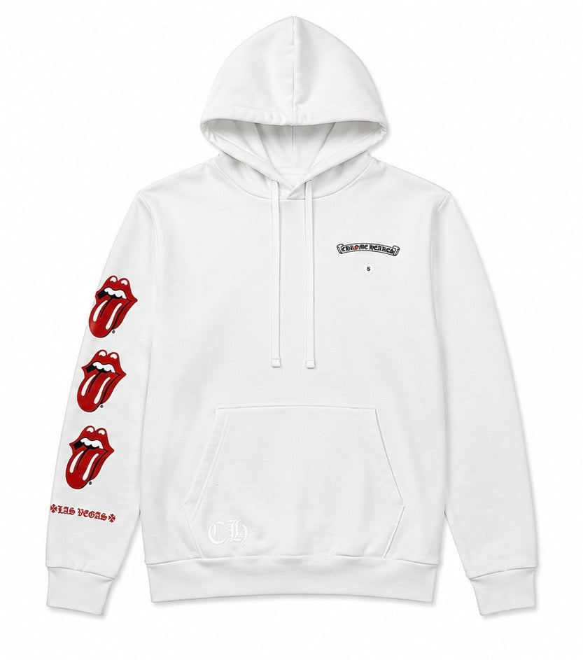 CH Rolling Stones Las Vegas Hoodie White — front