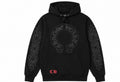 Chomper Lips Horseshoe Hoodie Black - front