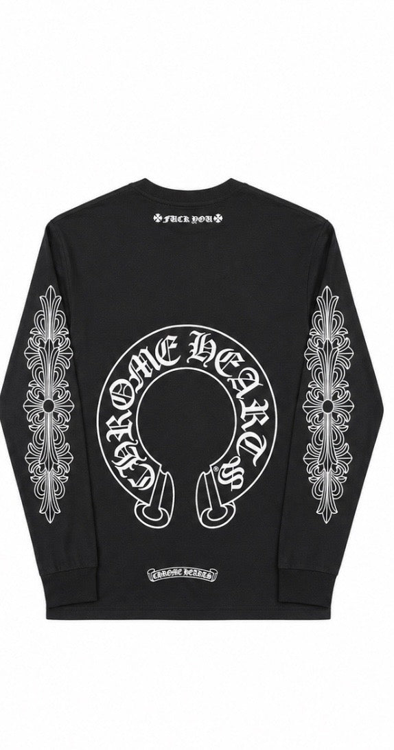 CH Black Floral Sleeve Long Sleeve back