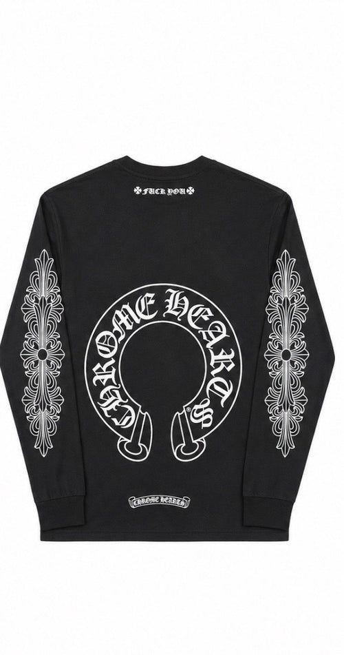 CH Black Floral Sleeve Long Sleeve back
