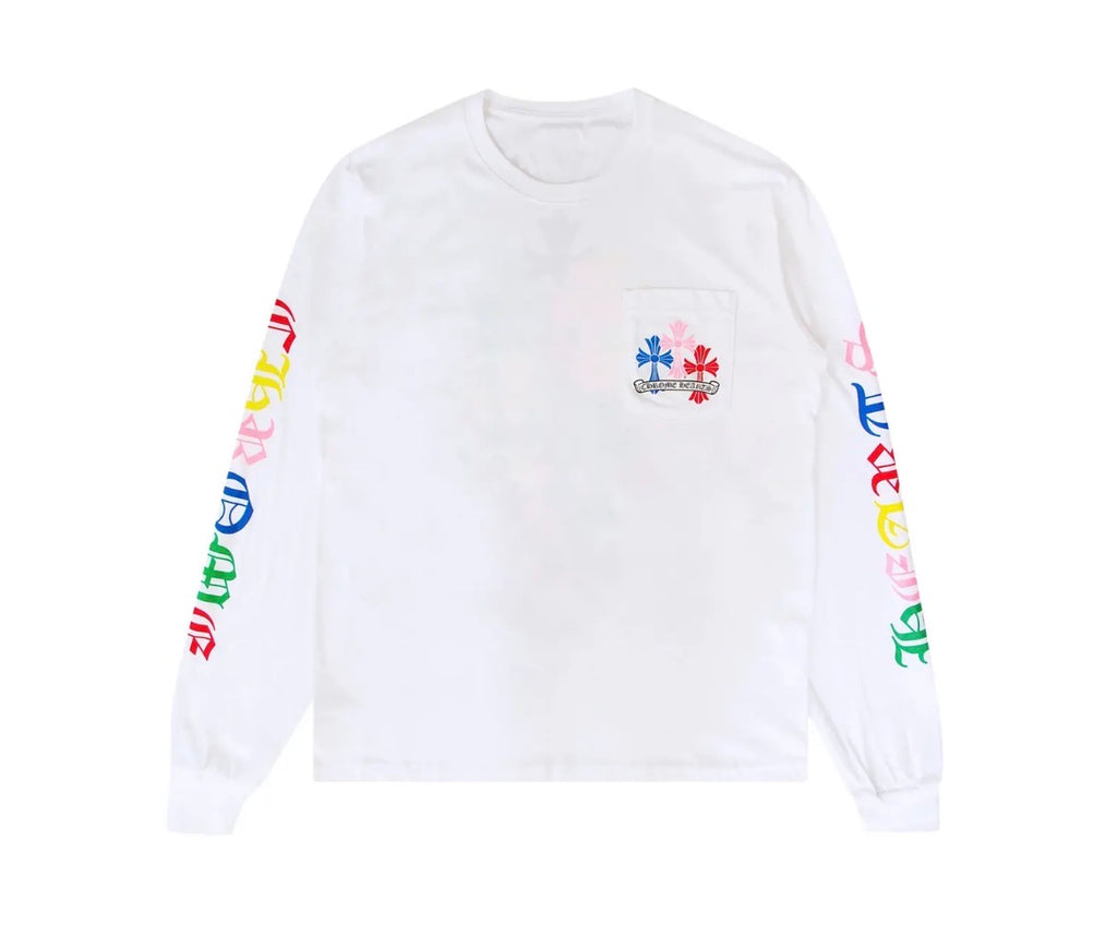 CH White Multicolored Cross Long Sleeve front