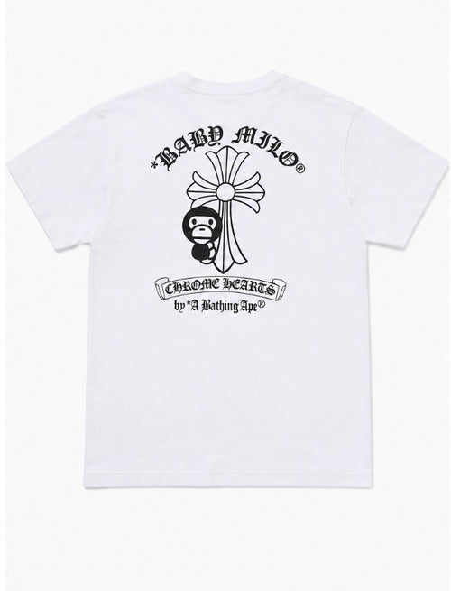 CH x BM Horseshoe Tee White back
