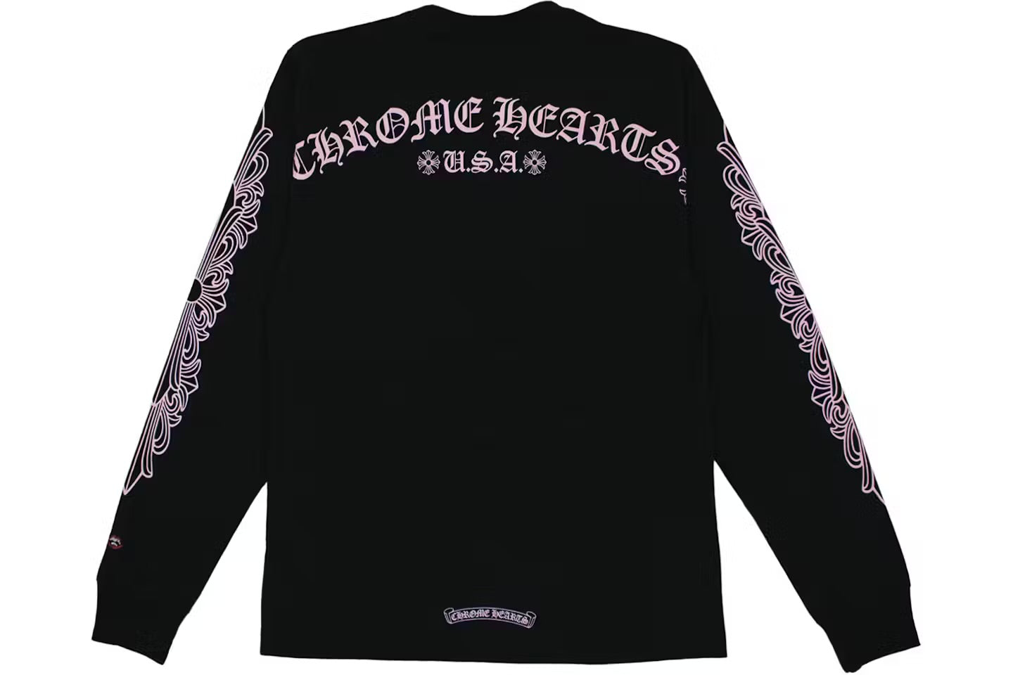 CH Pink Floral Sleeve black long sleeve back