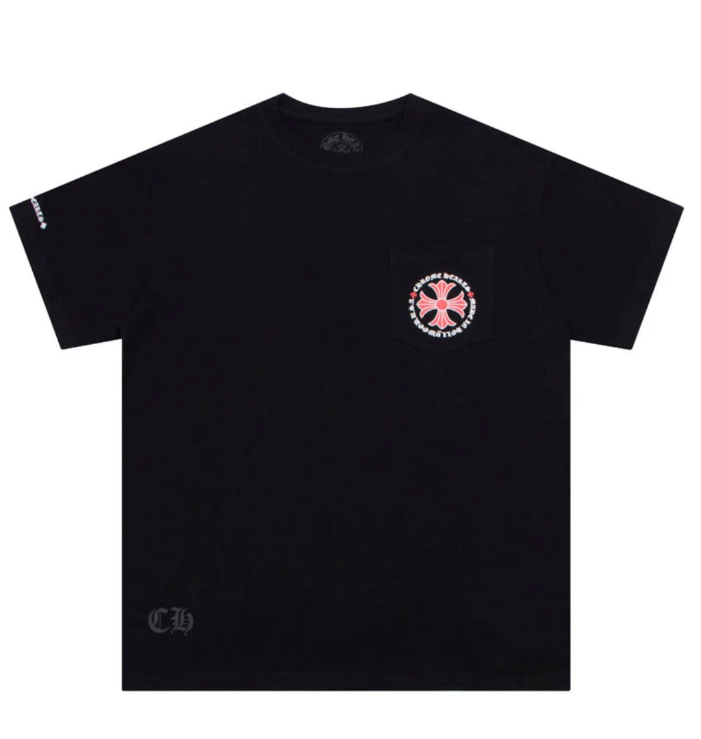 Hollywood Cross Pocket Tee Black front
