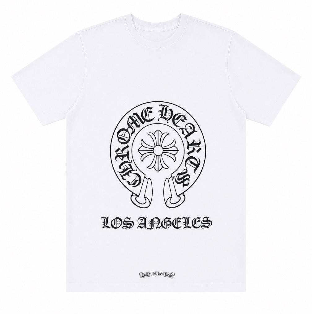 LA Horseshoe Pocket Tee White back