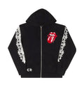 Rolling Stones Horseshoe Zip-Up Hoodie Black - front