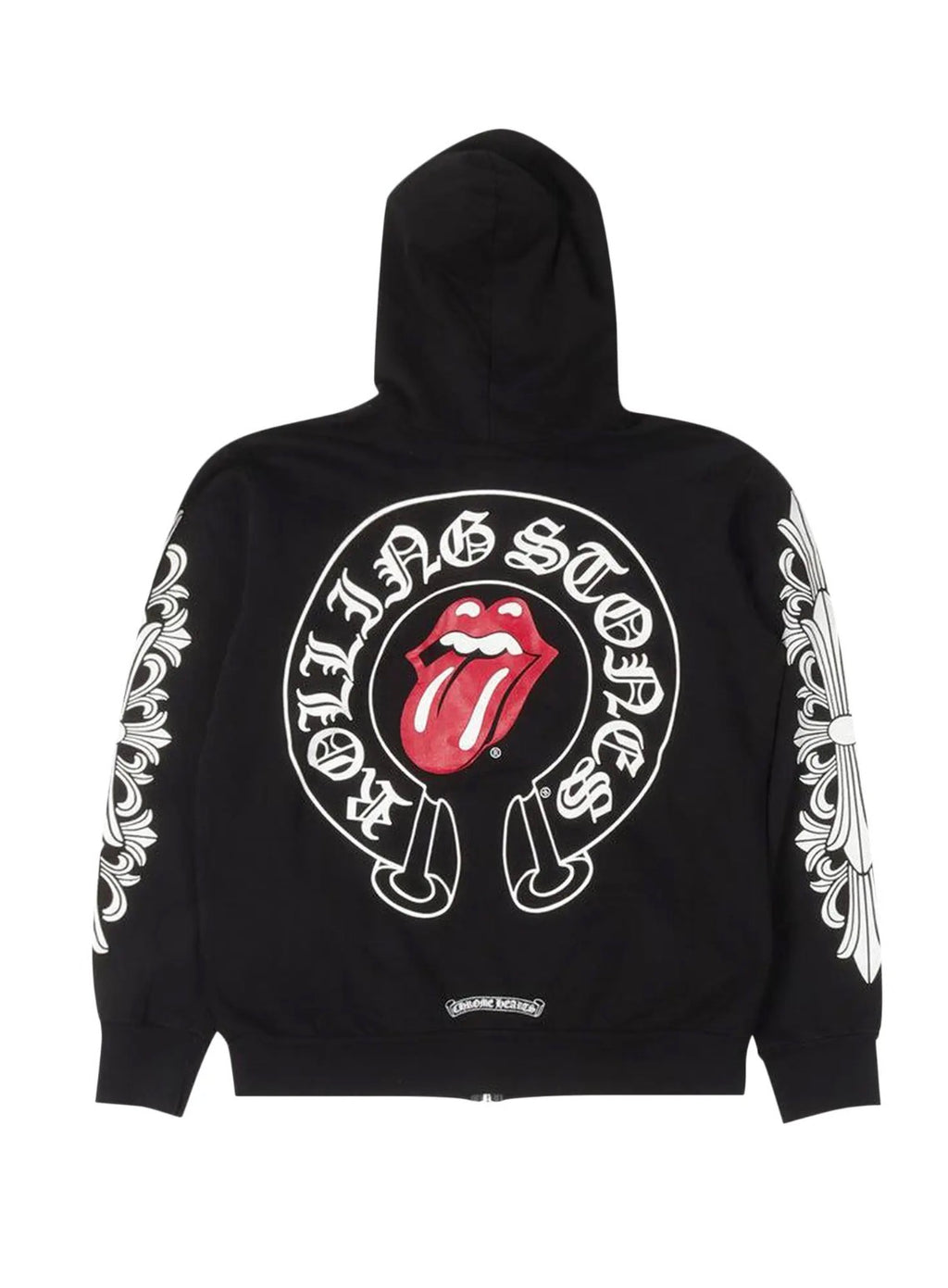 Rolling Stones Horseshoe Zip-Up Hoodie Black - back