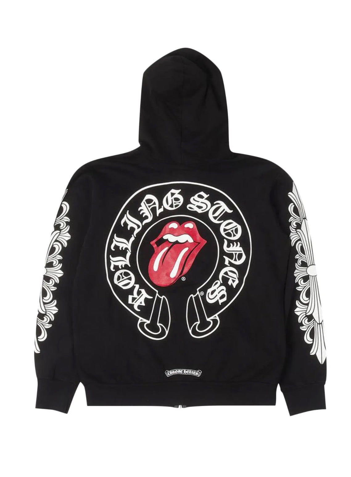 Rolling Stones Horseshoe Zip-Up Hoodie Black - back