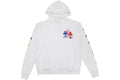 White Multi-Color Cross Hoodie Front