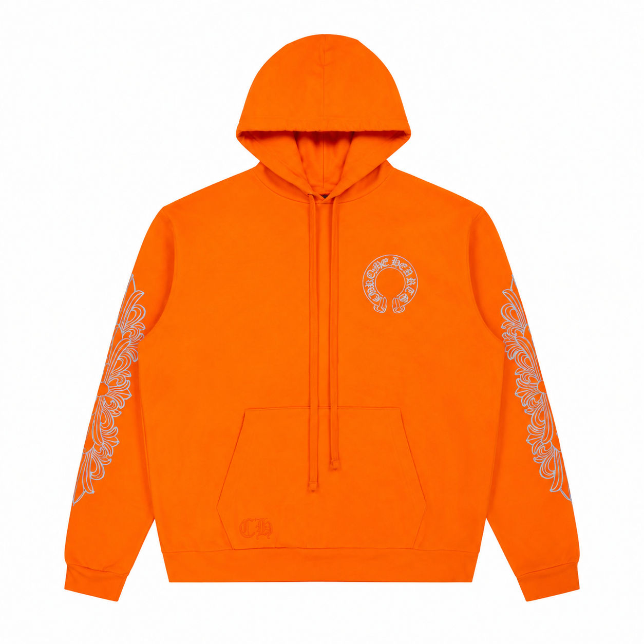 Orange Horseshoe Hoodie Front