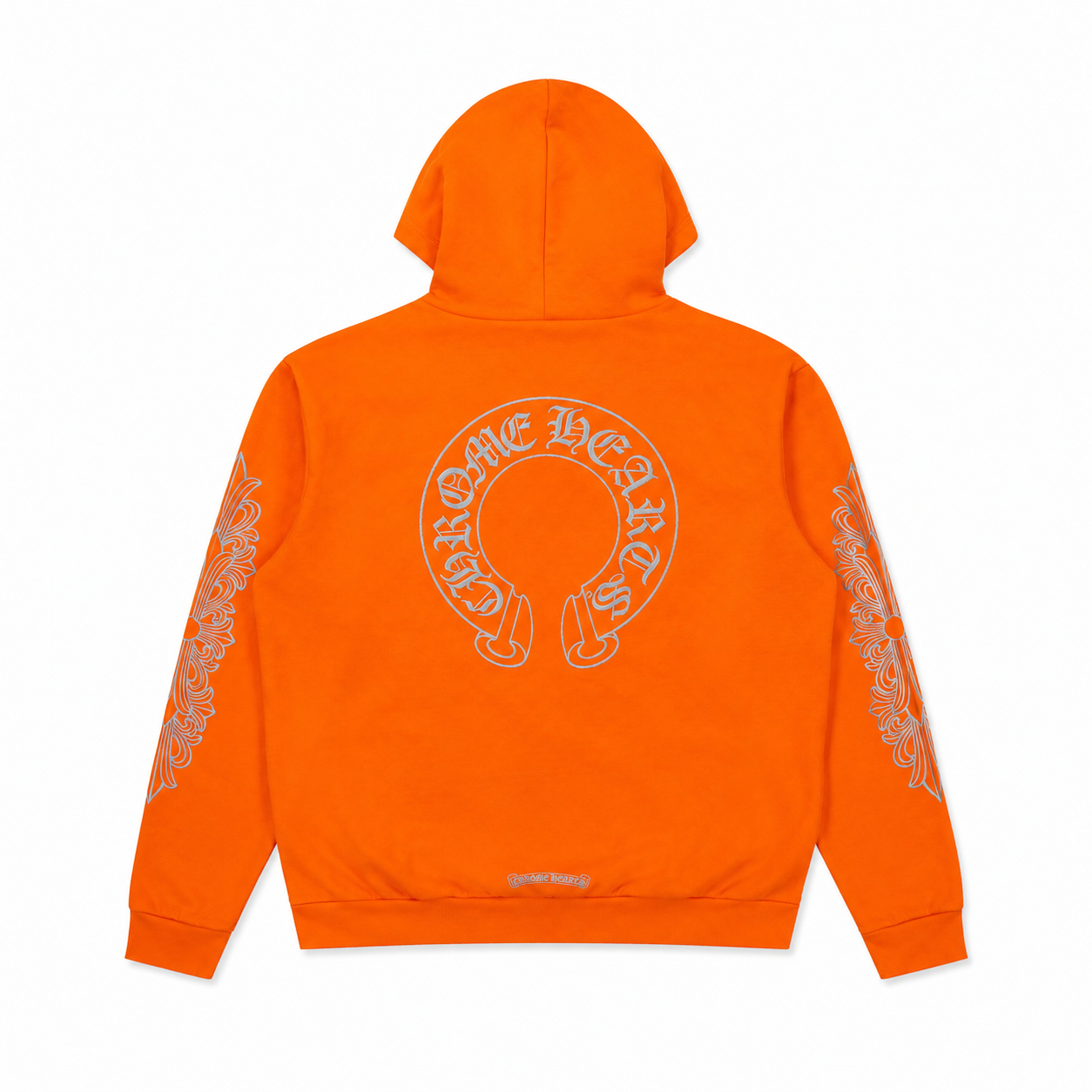 Orange Horseshoe Hoodie Back