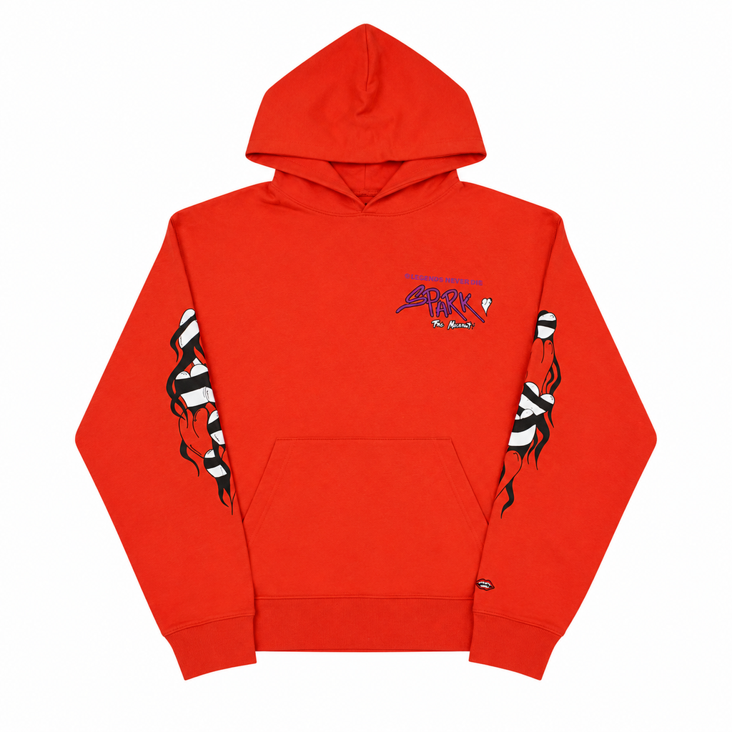 Sadistic Lipstick Hoodie Red — front