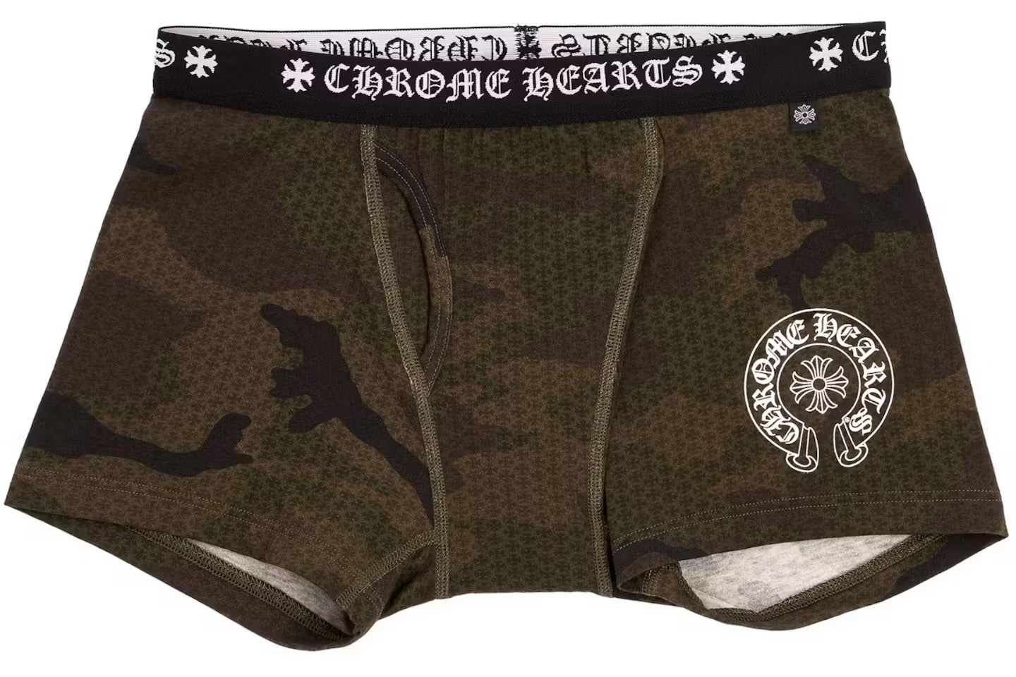 Camo horseshoe emblem boxer brief