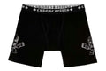 Black long-cut skull graphic boxer brief