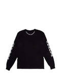Script Neck Long Sleeve Black — Front