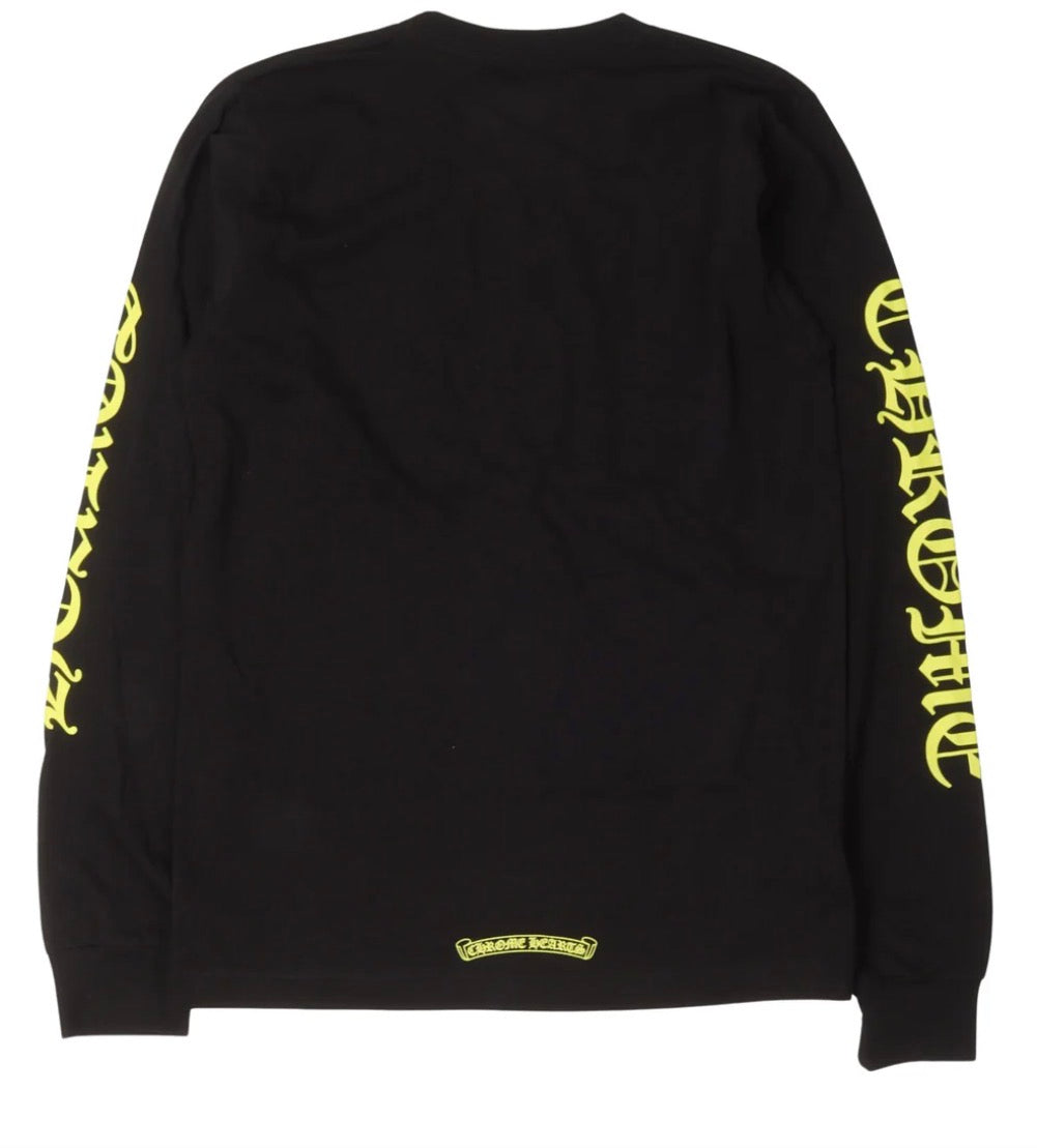 Neon Script Neck Long Sleeve — Back