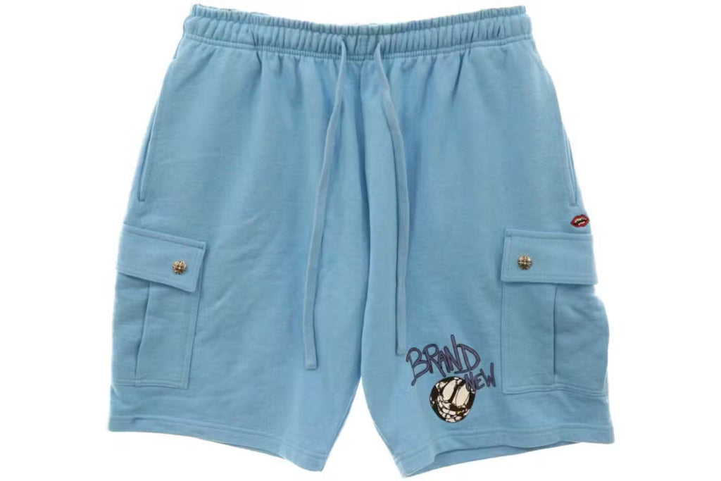 Brand New Cargo Shorts Sky Blue front