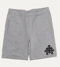 Triple Cross Patch Sweat Shorts Grey