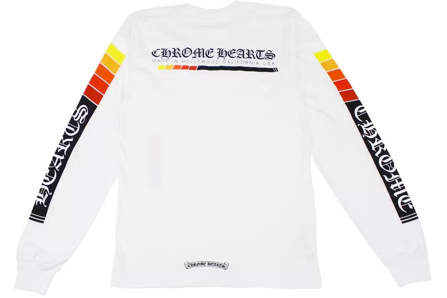 Stripe Sleeve Pocket Long Sleeve White — Back