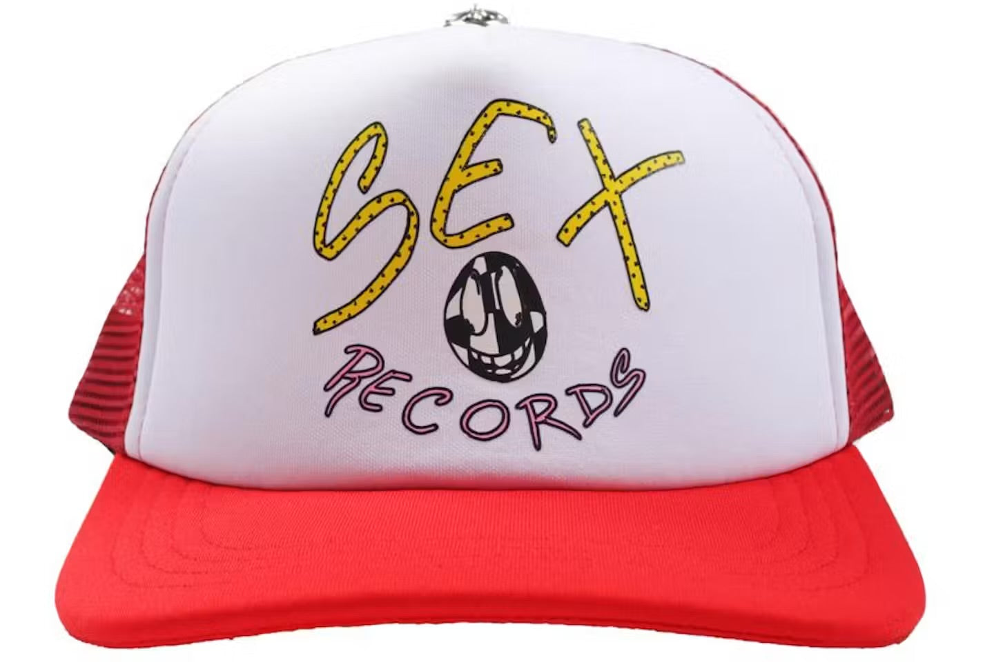 Sex Records Trucker Hat White Red