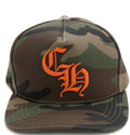 CH Old English Snapback Camo Orange