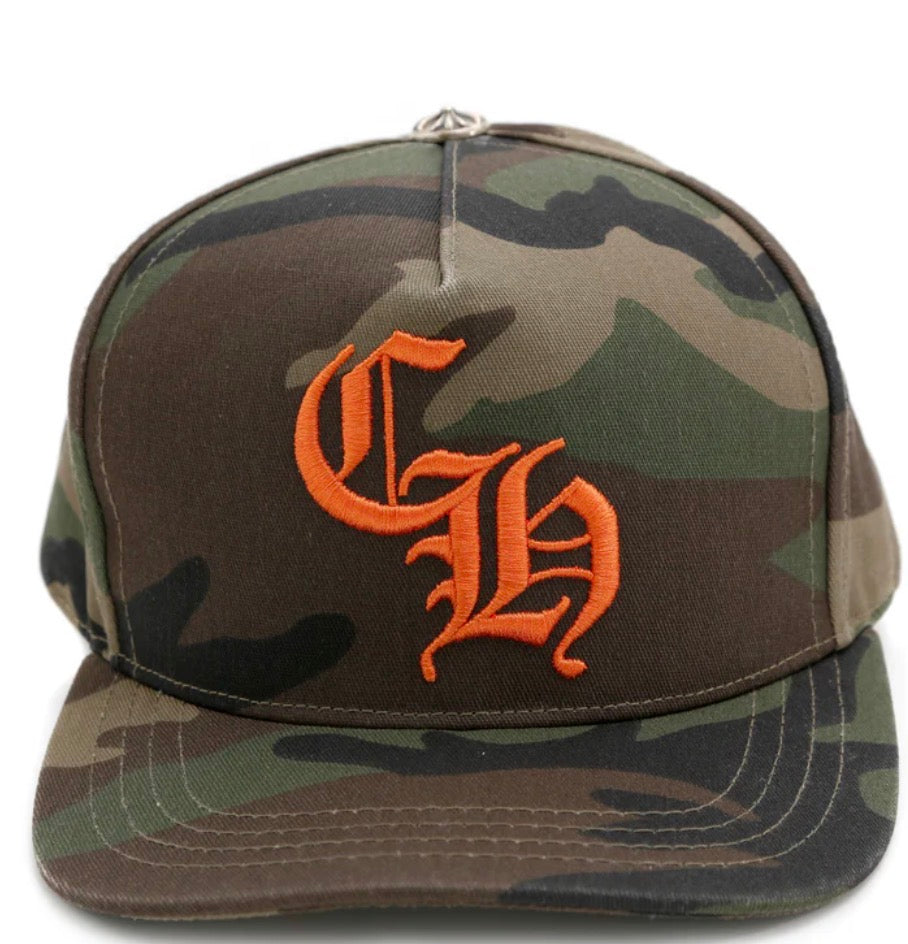 CH Old English Snapback Camo Orange