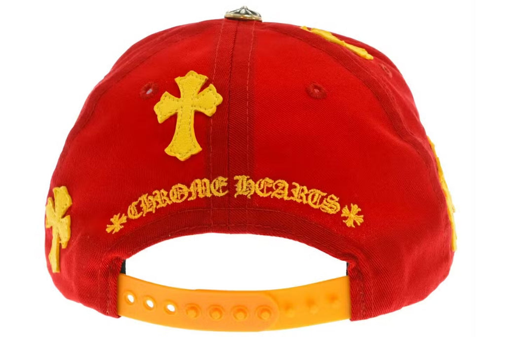 CH Cross Patch Snapback Red Yellow back