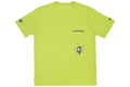 Chain Smiley Pocket Tee Neon Yellow front