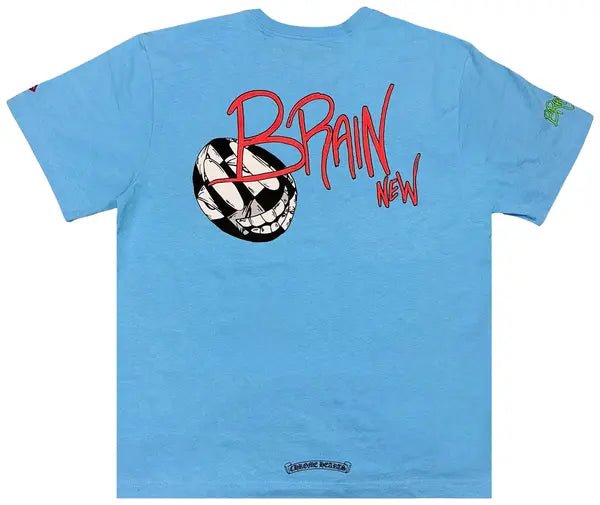 Brand New Brain Pocket Tee Sky Blue back