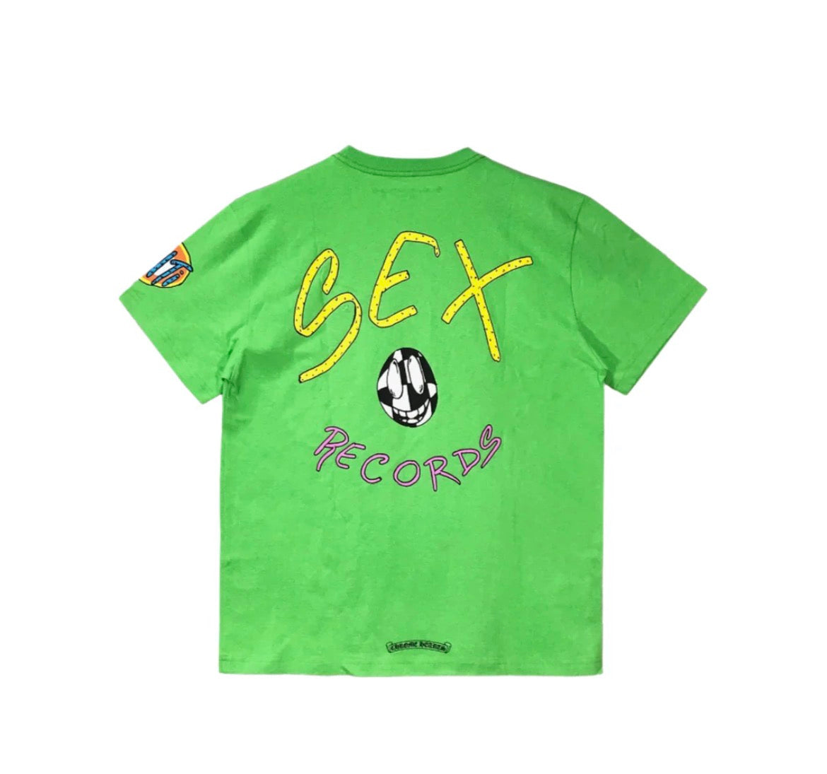 Sex Records Pocket Tee Green back