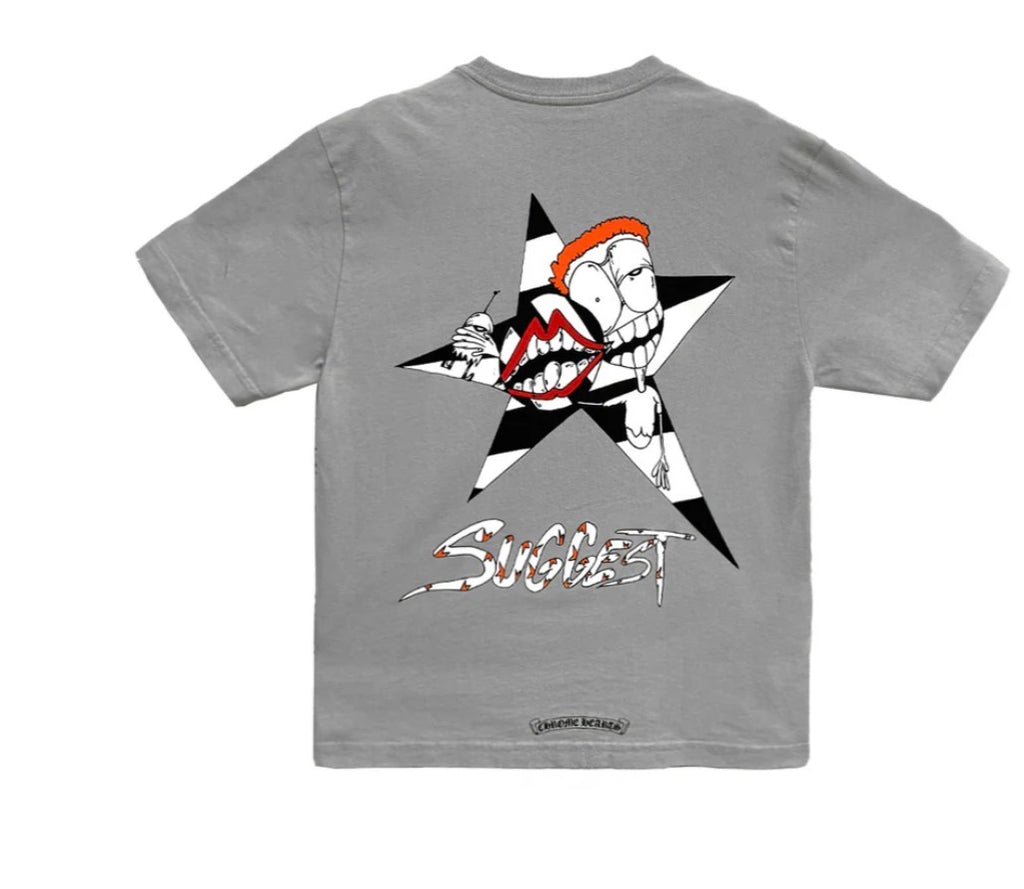 Star Punch Pocket Tee Grey back