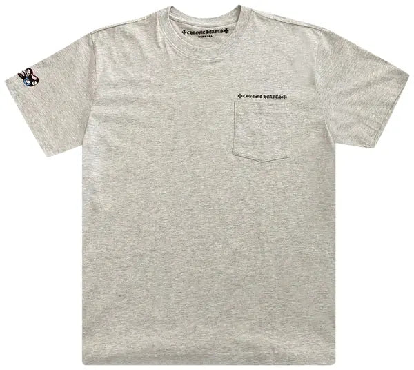 Graffiti Scrawl Pocket Tee Heather Grey front