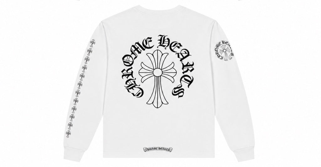 CH Neck Cross Pocket Long Sleeve White back