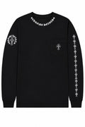 CH Neck Cross Pocket Long Sleeve Black front