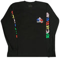 Multicolor Cross Pocket Long Sleeve Black front