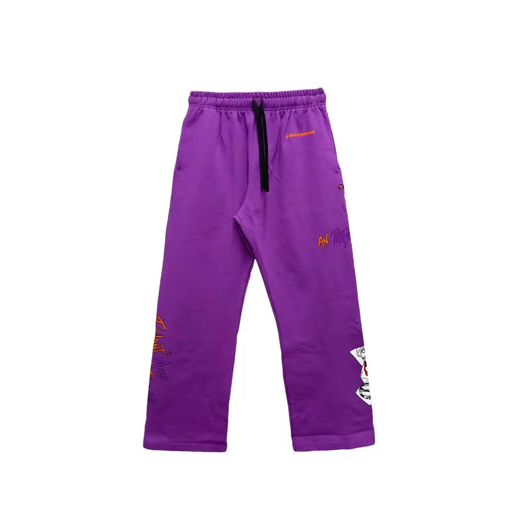 CH Graphic Print Sweatpants Purple — Front