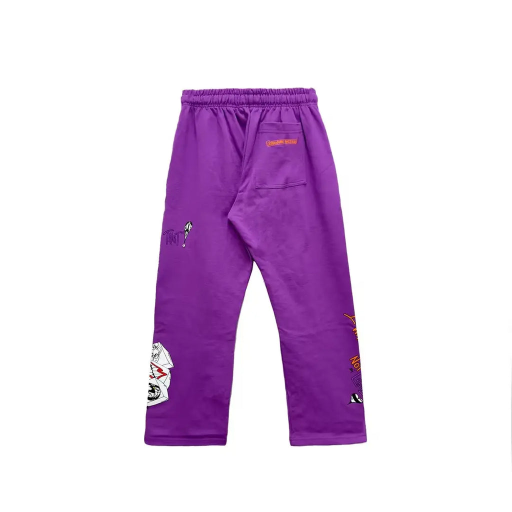 CH Graphic Print Sweatpants Purple — Back