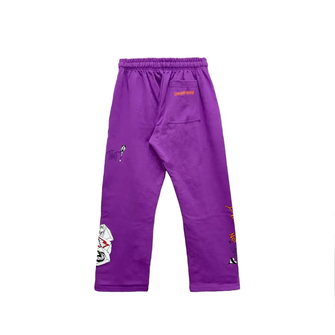 CH Graphic Print Sweatpants Purple — Back