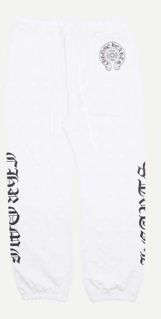 CH Monogram Sweatpants White