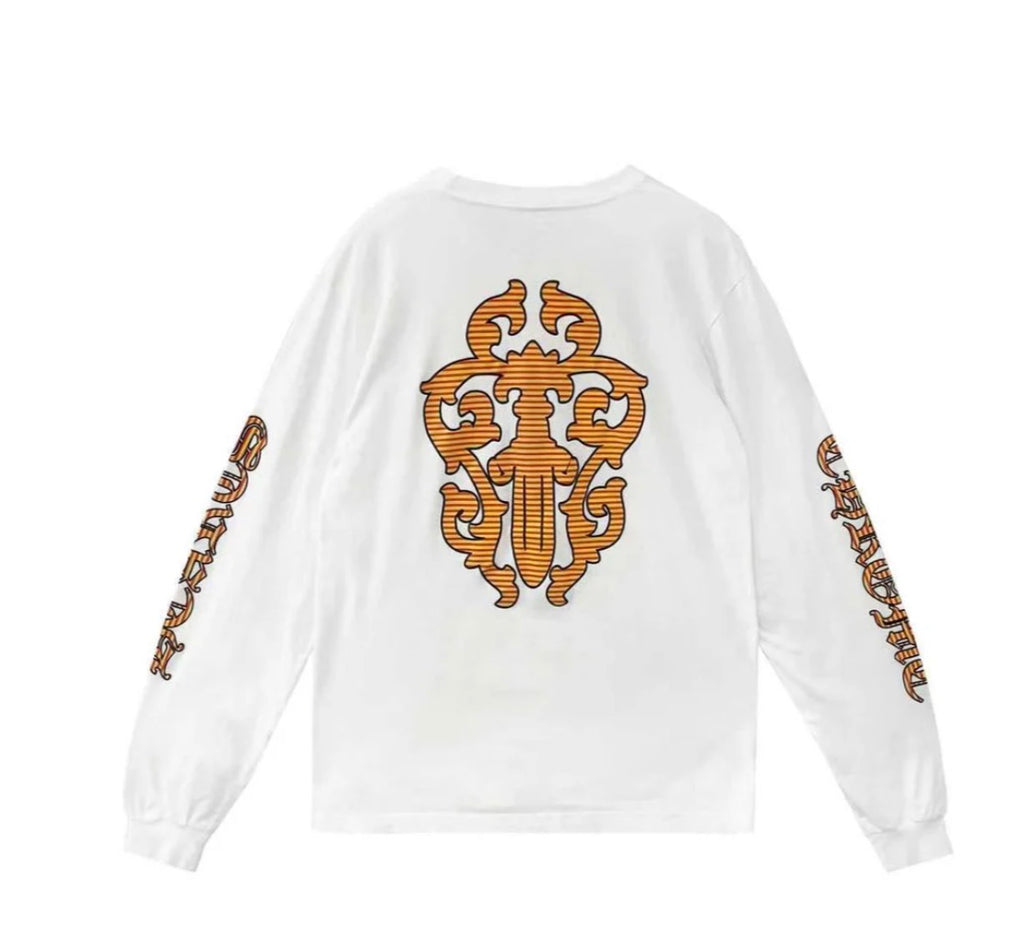 Orange Dagger Crest Long Sleeve back