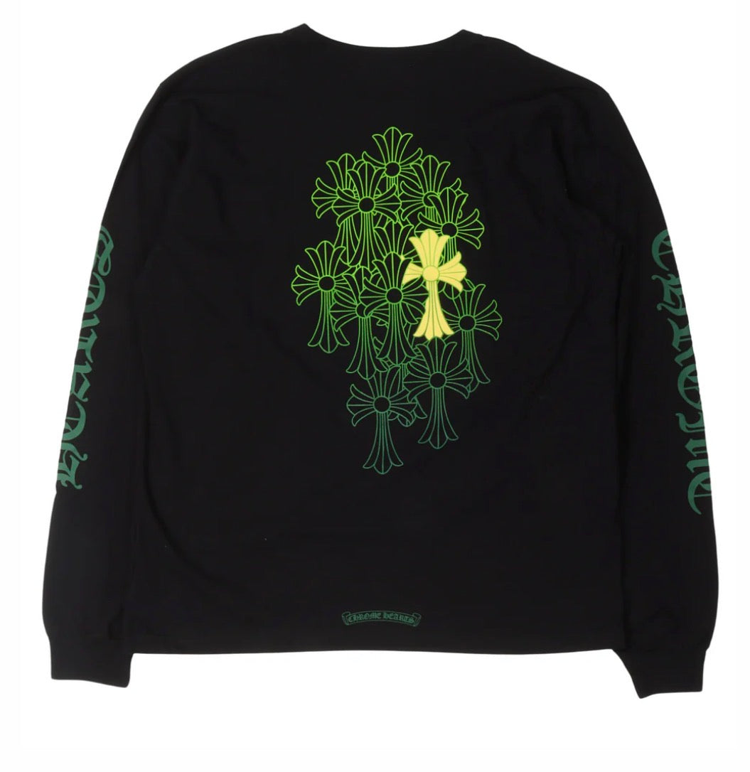 Green Cross Cluster Long Sleeve back