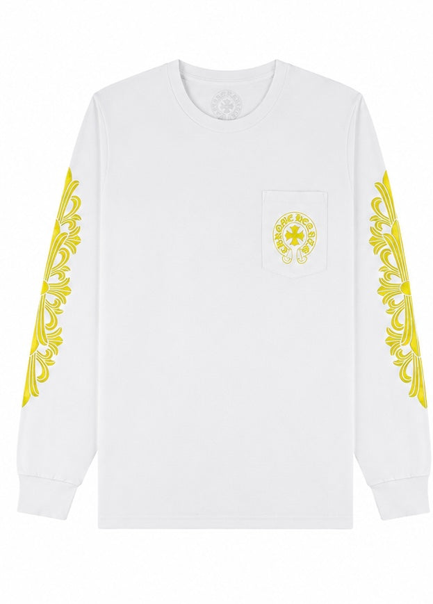 Yellow Hollywood Script Long Sleeve front