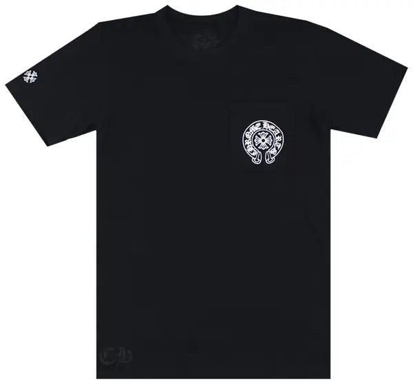 Rainbow Horseshoe Column Pocket Tee — Black