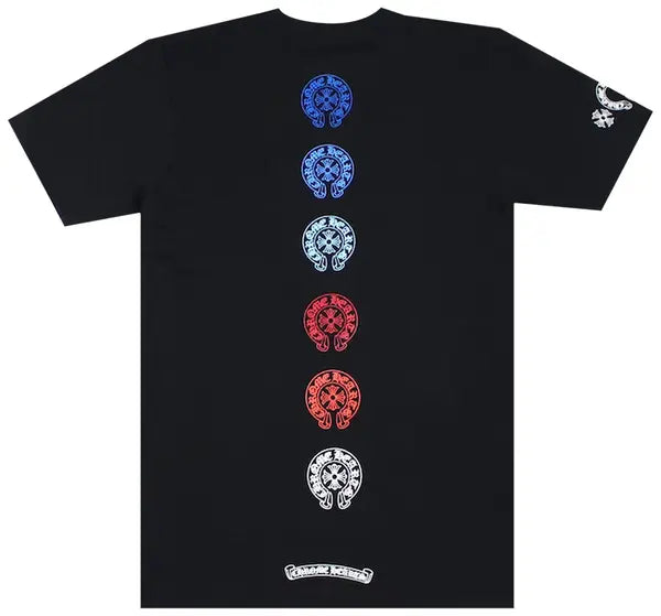 Rainbow Horseshoe Column Pocket Tee — Black