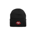 Kiss Lips Beanie Black