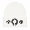 Horseshoe Cross Beanie White