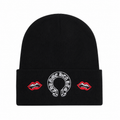 Horseshoe Lips Beanie Black