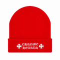 Gothic Script Beanie Red