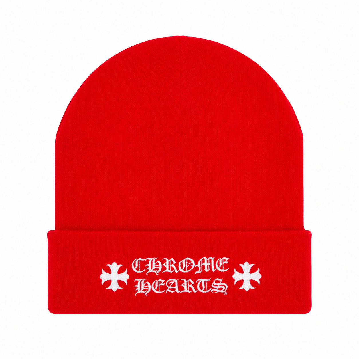 Gothic Script Beanie Red